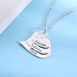 Carry Your Loved Ones Close – Handcrafted Silver Heart Necklace – A Cherished Family Keepsake - Image 3
