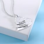 Carry Your Loved Ones Close – Handcrafted Silver Heart Necklace – A Cherished Family Keepsake - Image 4