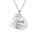 Personalized silver heart necklace for cherished moments
