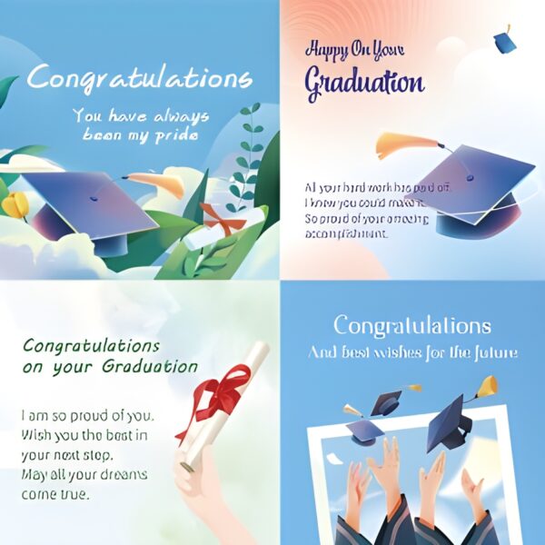 Graduation gift card for proud graduate celebration