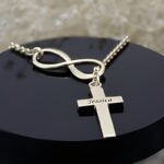 Embrace Eternal Faith – Infinity Cross Name Necklace in Sterling Silver – A Cherished Keepsake for Her - Image 3