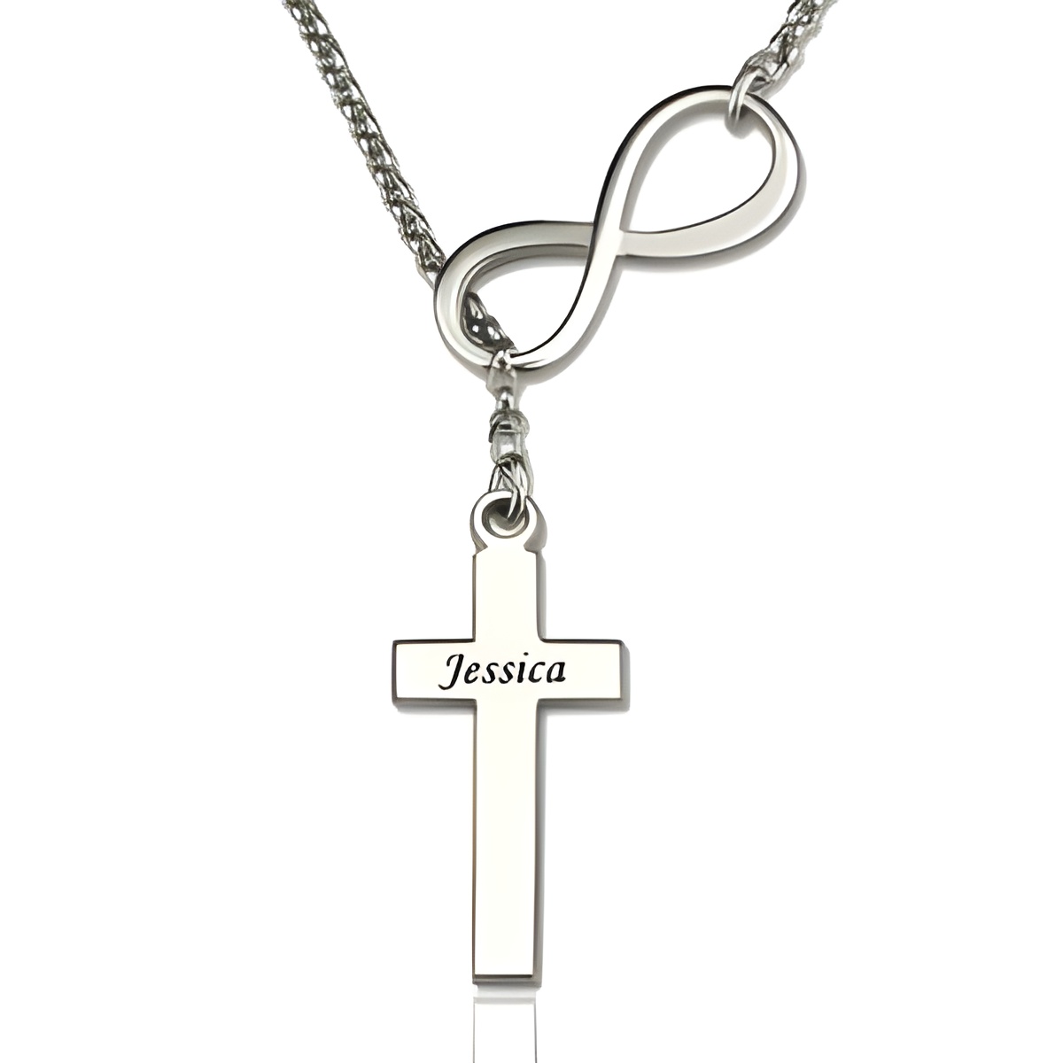 INF01_featured Infinity Cross Name Necklace for eternal faith