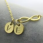 Embrace Endless Bonds – Infinity Necklace with Initial Disc Charm – A Timeless Treasure for Sisters and Loved Ones - Image 2
