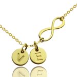 Infinity necklace with initial charm for loved ones