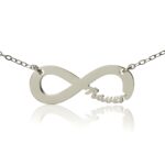 Sterling Silver Infinity Name Necklace for endless love