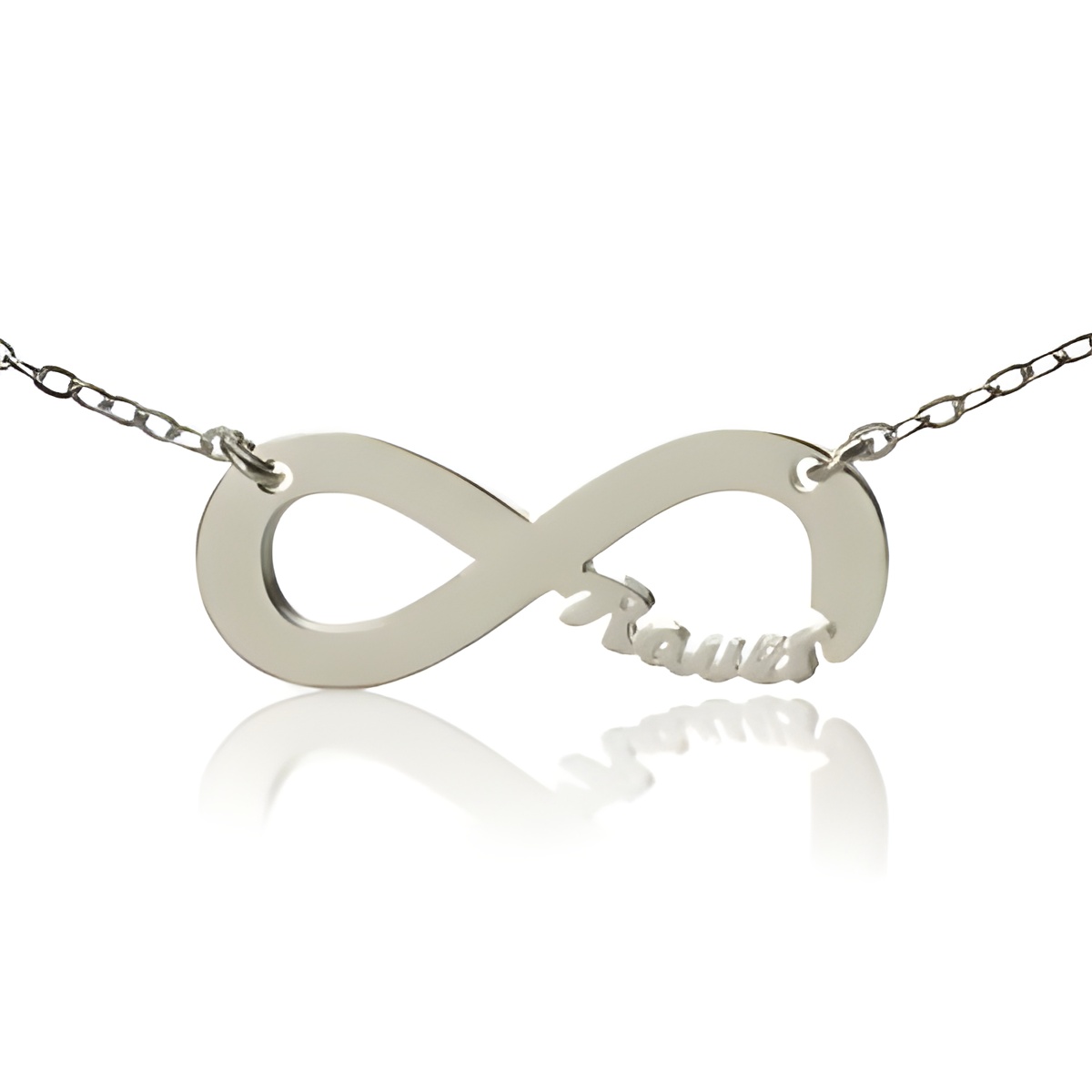 Sterling Silver Infinity Name Necklace for endless love