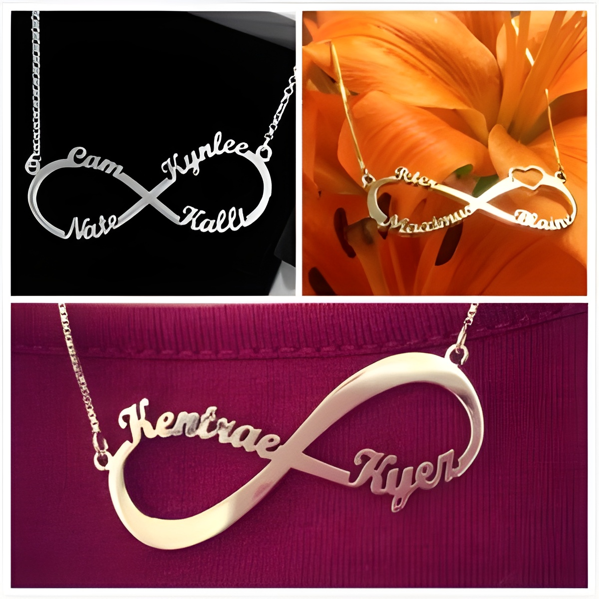 Personalized infinity name necklace for cherished connections