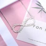 Embrace Eternal Bonds – Sterling Silver Infinity Necklace with Four Names – A Heartfelt Treasure for Loved Ones - Image 2