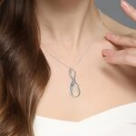 Embrace Eternal Bonds – Infinity Birthstone Necklace with Two Names – A Cherished Keepsake for Loved Ones - Image 4