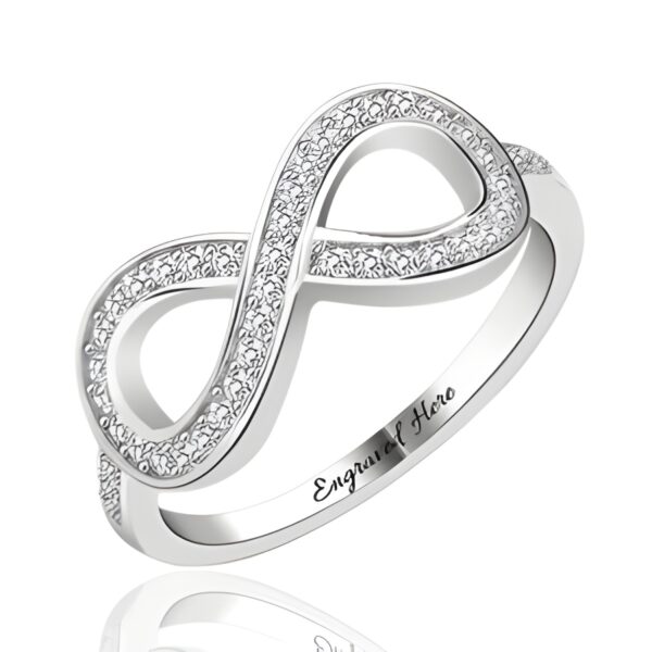 Sterling silver infinity ring for endless bonds