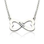 Infinity heart name necklace for eternal love