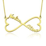 Heart Infinity Name Necklace for eternal bonds