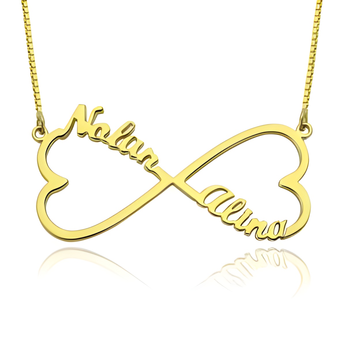 Heart Infinity Name Necklace for eternal bonds