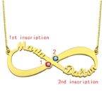 Embrace Eternal Bonds – Infinity Name & Birthstone Necklace – A Cherished Token for Loved Ones - Image 2