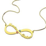 Embrace Eternal Bonds – Infinity Name & Birthstone Necklace – A Cherished Token for Loved Ones - Image 3