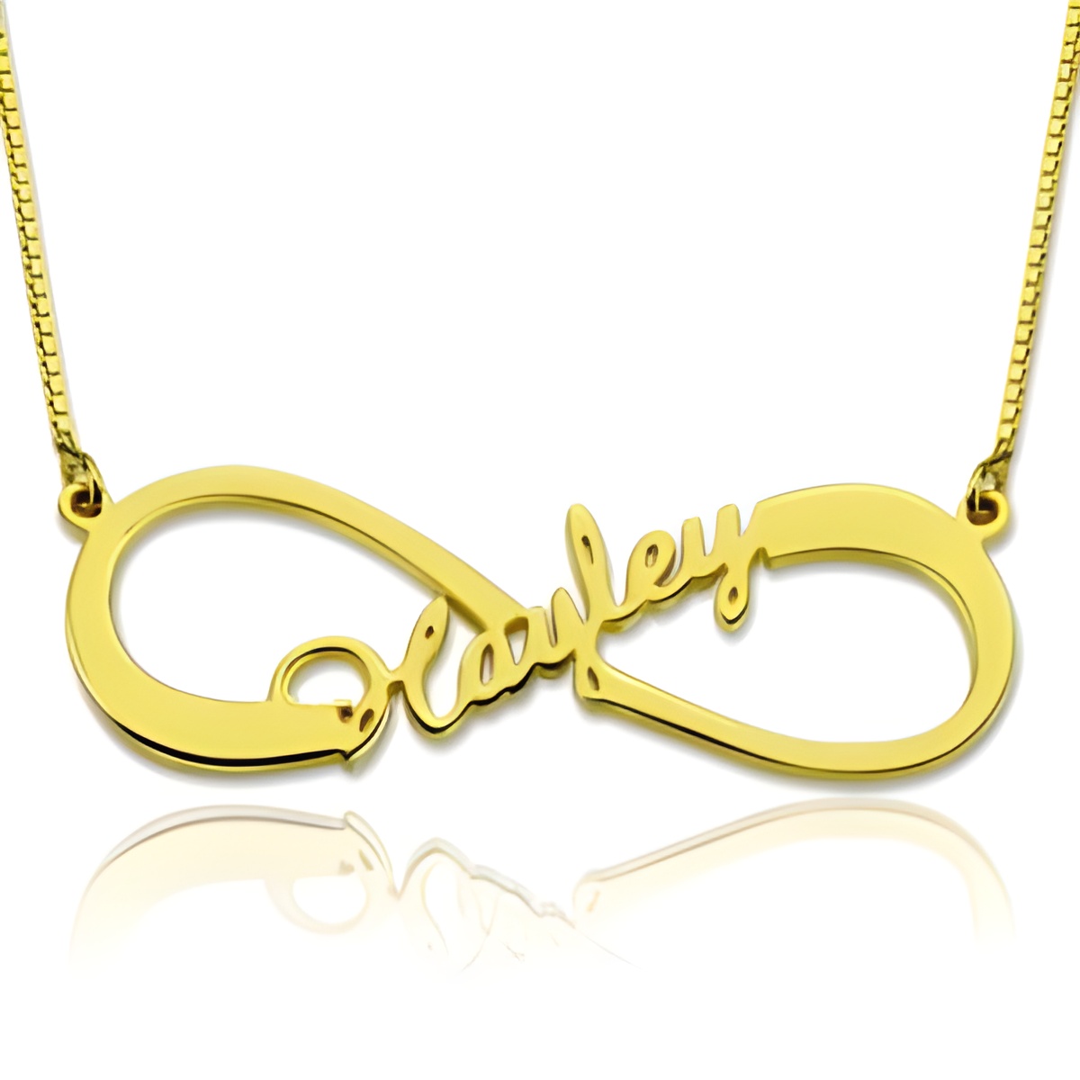Custom infinity name necklace for timeless connections