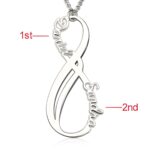 Embrace Forever – Vertical Infinity Name Necklace in Sterling Silver – A Gift for Cherished Bonds - Image 2