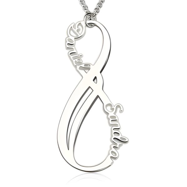 Personalized infinity name necklace for cherished bonds