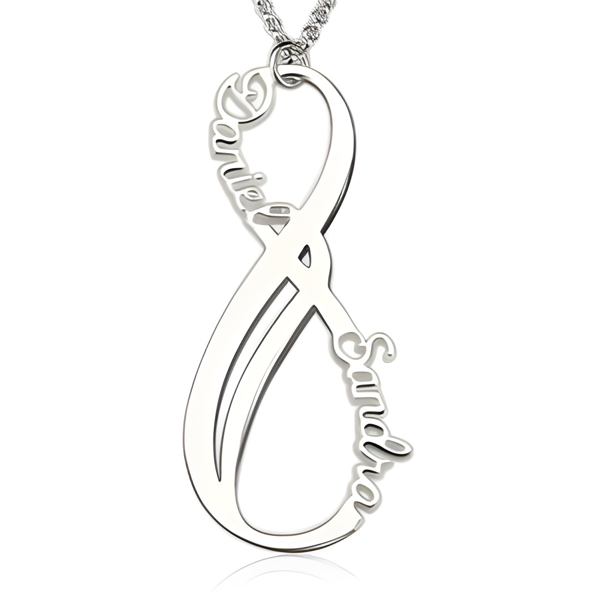 Personalized infinity name necklace for cherished bonds