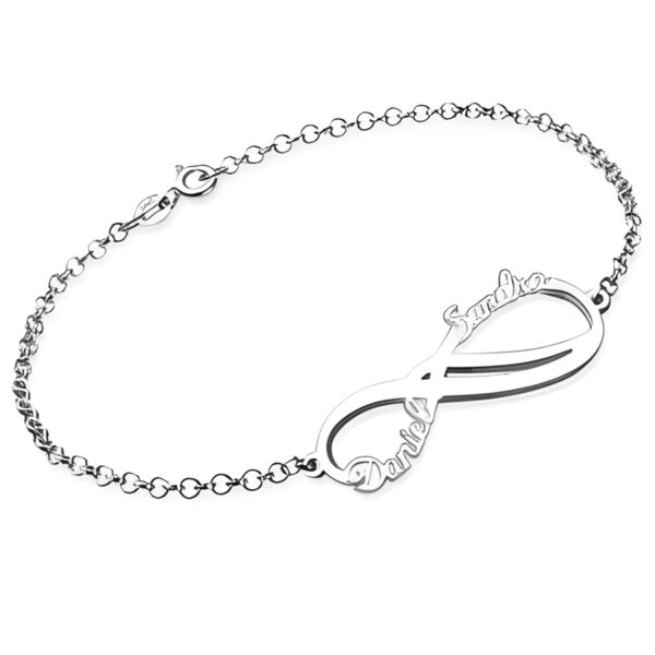Infinity name bracelet personalized gift for loved ones