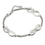 Triple Infinity Name Bracelet for eternal bonds