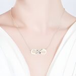 Embrace Eternal Bonds – Engraved Infinity Necklace with Birthstones – A Cherished Keepsake for Loved Ones - Image 3