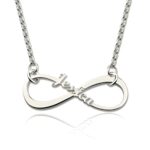 Infinity name necklace personalized gift for loved ones