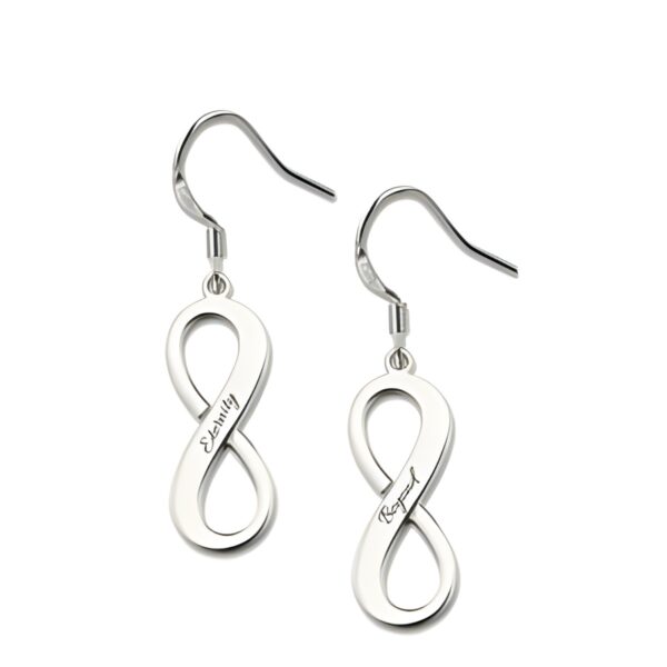 Sterling silver infinity earrings for eternal connections