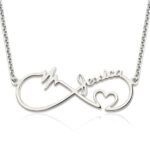 Infinity heartbeat necklace for her, a symbol of love