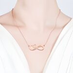 Embrace Eternal Love – Engraved Infinity Heart Necklace in Rose Gold – A Timeless Treasure for Your Beloved - Image 2