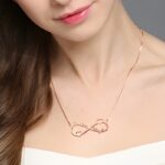 Embrace Endless Love – Double Heart Infinity Name Necklace – For Cherished Connections - Image 2