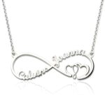 Heart-in-Heart Name Necklace for eternal bonds