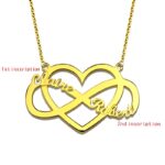 Embrace Eternal Love – Infinity & Heart Couple Name Necklace – For Cherished Connections - Image 2