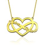 Personalized couple name necklace for eternal love