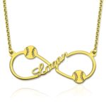 Custom baseball infinity necklace for true fans