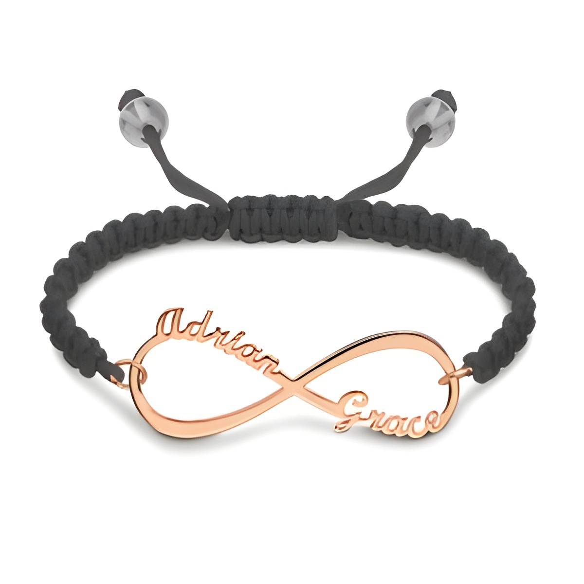 Custom infinity name bracelet symbolizing endless love