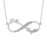 Custom infinity name necklace symbolizing eternal love