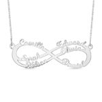 Custom name infinity necklace celebrating bonds