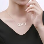 Embrace Endless Bonds – Sterling Silver Infinity Necklace with Five Names – A Cherished Keepsake for Loved Ones - Image 4