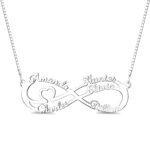 Personalized infinity necklace with names for loved ones