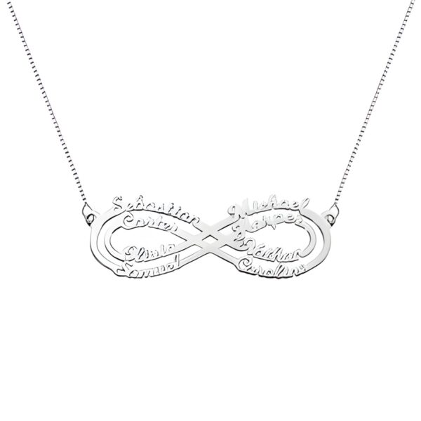 Infinity name necklace personalized gift for loved ones