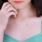 Embrace Eternal Bonds – Infinity Necklace with Three Names & Birthstones – For Cherished Connections - Image 4