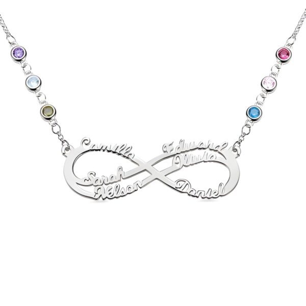Infinity name necklace for loved ones, a heartfelt gift