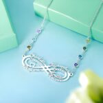 Embrace Eternal Bonds – Infinity Name Necklace with Birthstones – A Cherished Keepsake for Loved Ones - Image 3