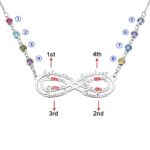 Embrace Eternal Bonds – Infinity Name Necklace with Birthstones – A Cherished Tribute to Loved Ones - Image 2