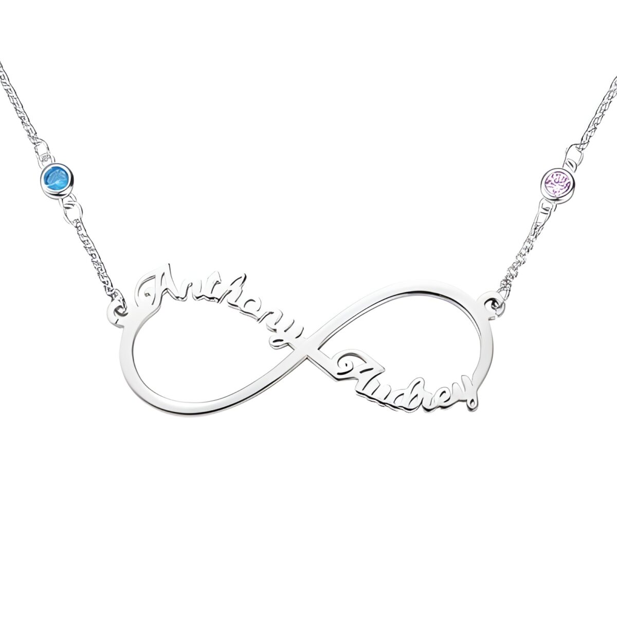Infinity name necklace gift for loved ones