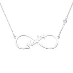 Embrace Endless Love – Infinity Name Necklace with Birthstones – A Timeless Treasure for Cherished Bonds - Image 2
