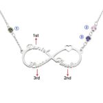 Embrace Endless Love – Infinity Name Necklace with Birthstones – A Timeless Treasure for Cherished Bonds - Image 4