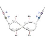 Embrace Endless Love – Infinity Name Necklace with Birthstones – A Timeless Treasure for Cherished Bonds - Image 5