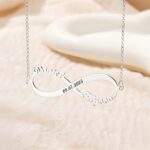 Custom infinity name necklace with date for loved ones